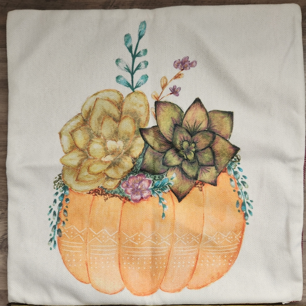 Fall Pumpkin Pillow Cover